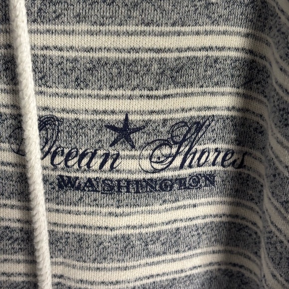 Avalon Gray and White Striped Hoodie - Picture 3 of 5